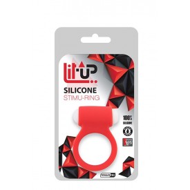 Красное эрекционное виброкольцо LIT-UP SILICONE STIMU RING 3 RED