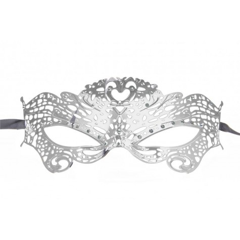 Серебристая металлическая маска Butterfly Masquerade Mask