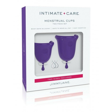 Набор из 2 фиолетовых менструальных чаш Intimate Care Menstrual Cups