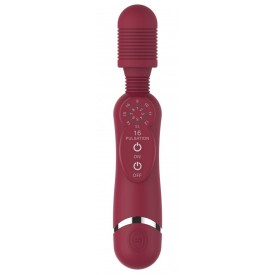 Красный универсальный массажер Silicone Massage Wand - 20 см.