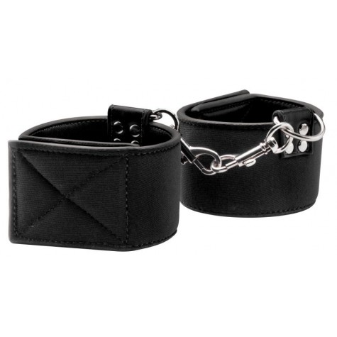 Чёрные двусторонние оковы на ноги Reversible Ankle Cuffs