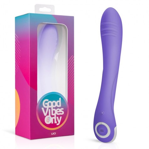 Фиолетовый вибратор для G-стимуляции Lici G-Spot Vibrator - 22,5 см.